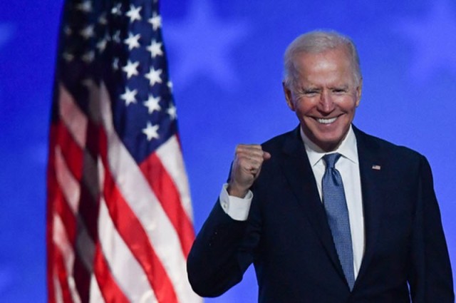 Biden winning the presidency of America announced
