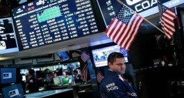 S&P hovers near record highs, gold soars, dollar falls