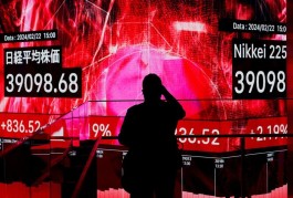 Japan's Nikkei retreats from record highs amid volatile trading